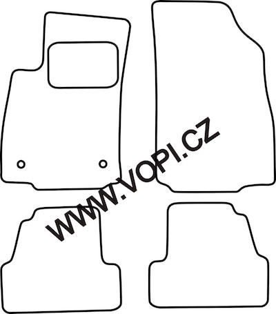 Přesné gumové koberce béžové / šedé Chevrolet Trax 2013 ->